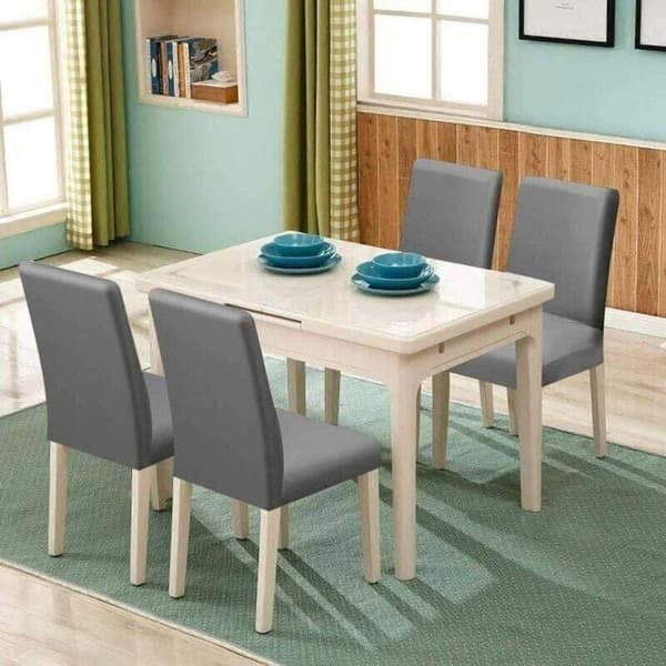 6-delat universellt elastiskt stolsöverdrag - Modern stil - Grå