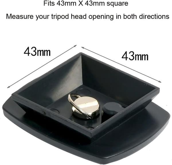 2-pack stativ snabbkopplingsplatta kamerafästeadapter för Velbon & Amazon Basics
