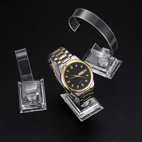 10-pack transparenta C-formade displayställ för klockor och armband