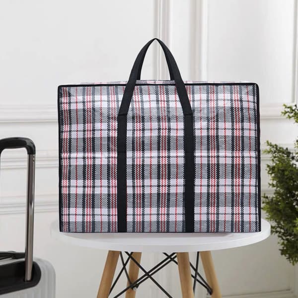 Extra stora 80-liters svarta förvaringsväskor i polyester (tvåpack)