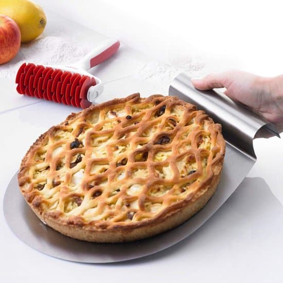Kage- og pizzaspade, diameter: 32 cm, rustfrit stål, sølv