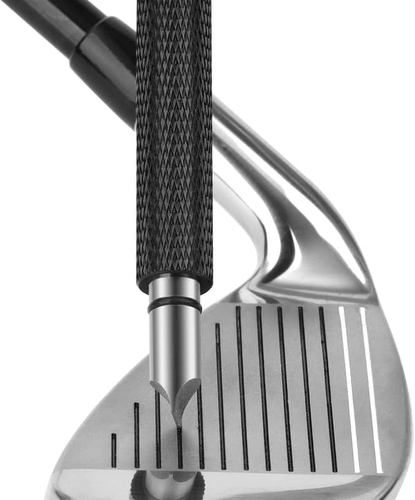 Golfkølle Rille Sliber-Renser til Wedges Jern-Backspin U&V Riller-Sort