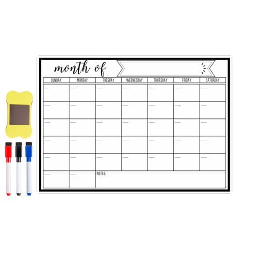 Magnetisk Kylskåpskalender - Vit - 42 x 30 cm