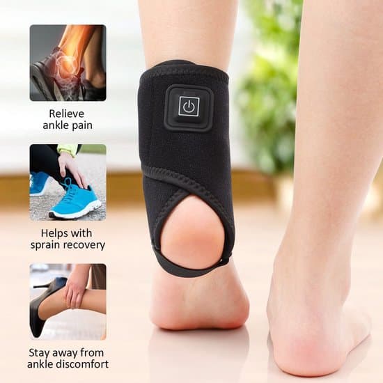 Opvarmet ankelbandage – USB, justerbar, til forstuvning, varmeterapi
