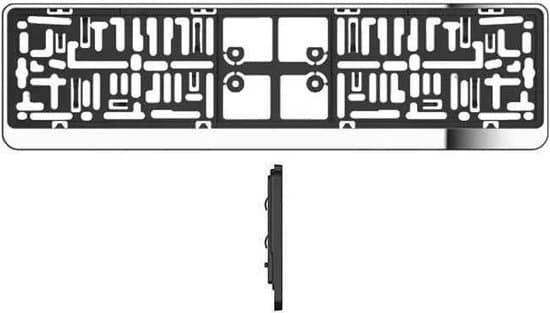 Nummerpladeramme - Forkromet - Egnet til nummerpladestørrelser: 520x110mm