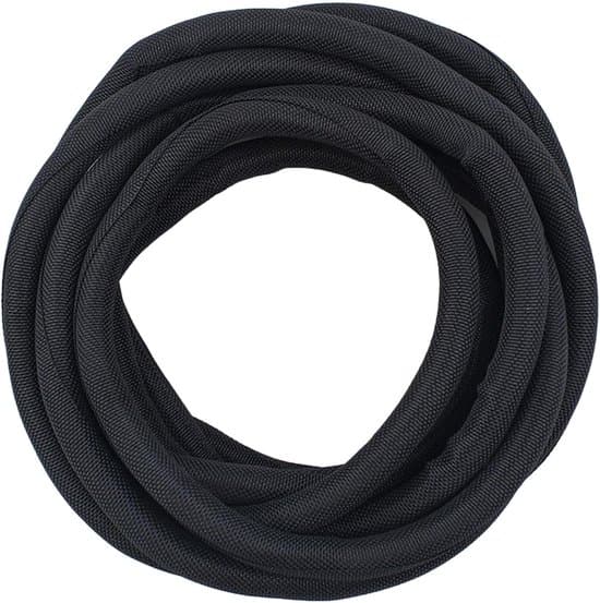 Kabelbeskyttelsesmuffe - Fleksibel rør - Kabelstyring - Selvlukningsdesign - 3 meter - Sort