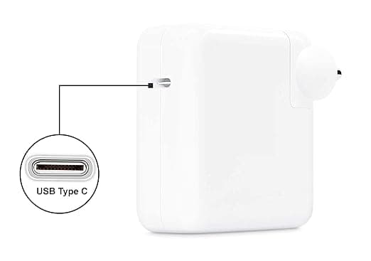 USB-C oplader til MacBook Air Pro M1 M2 M3 M4, bærbar rejseadapter med kabel