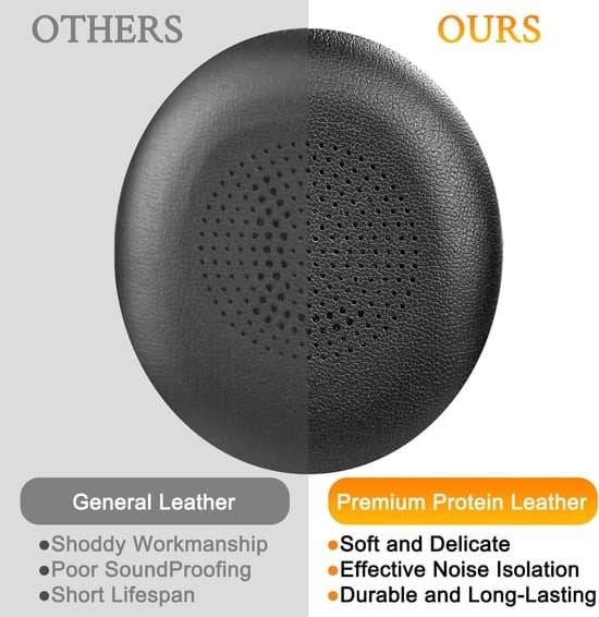 Egnede skumørepuder, der passer til Jabra Evolve2 65 (65MS 65UC USB)/Evolve2 40 (40UC 40MS USB)/Evolve2 40 (40UC 40MS USB)/Elite 45h trådløs