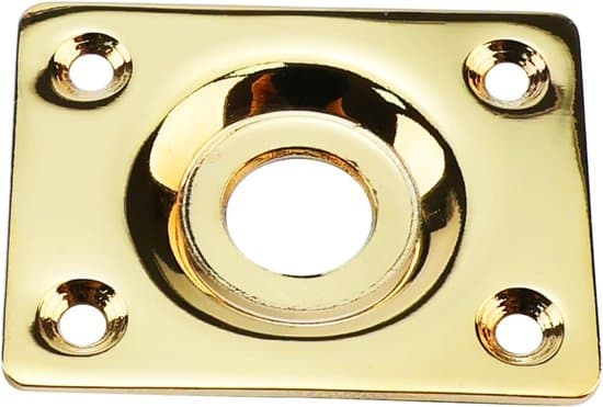 Elektrisk guitar jackpanel med skruer, guitar/bas udgangsjack tilbehør, guld