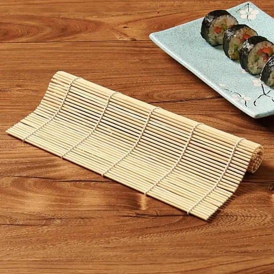 Luonnollinen bambu sushimatto - 24 x 24 cm - 4 kpl