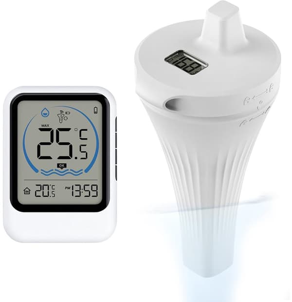 Digital trådløst pooltermometer, flydende vandtermometer, IP68 vandtæt