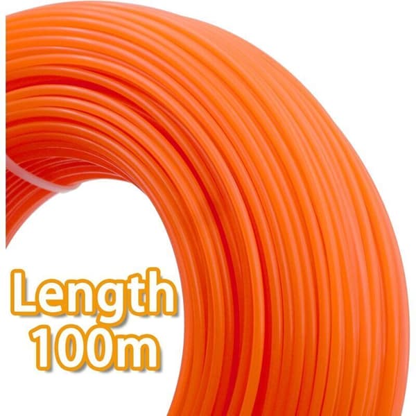100 meter nylontrimmertråd med 2,4 mm diameter