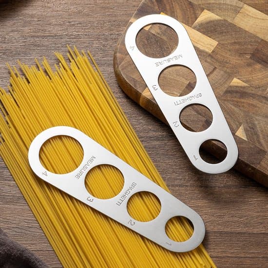 - Måleværktøj til pasta i rustfrit stål med krog