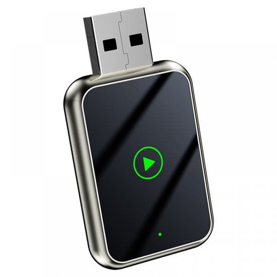 Trådløs adapter, 1 enhed, 2-i-1 smart bilforbindelse, metalhus, sort