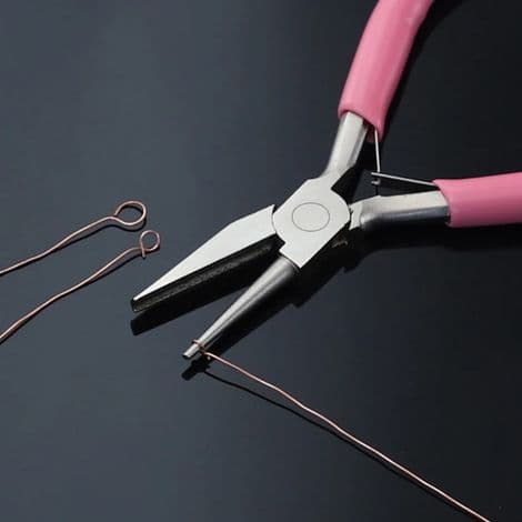 Rundspetsig tång, 5-pack; Mini precisionsavbitare, 1 styck, rosa.