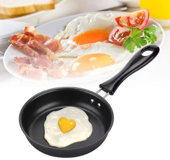 14 cm Mini Non-stick Ägg-/Stekpanna - Svart