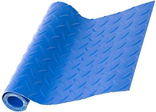 Poolmåtte - Stigebuffermåtte - Poolbeskyttelse - Skridsikkert PVC-materiale - 90x23 cm - Grå