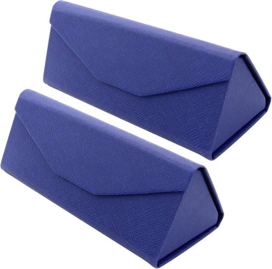 2-pack hårt blått glasögonfodral för förvaring och skydd