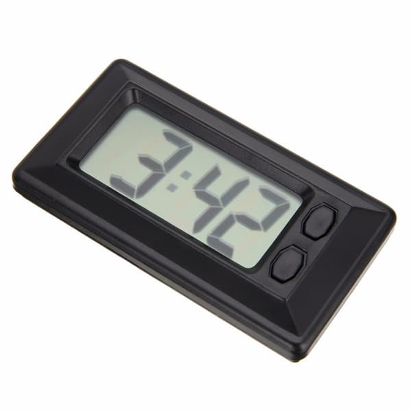 Mini digital klocka - Ultratunn digital klocka - Svart