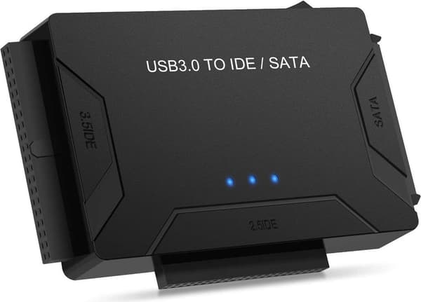 USB 3.0 - SATA IDE -sovitin kiintolevysovitin virtakytkimellä 2,5 3,5 tuumaa