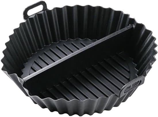 To-delt silikone bageunderlag – velegnet til ovn og airfryer – sort