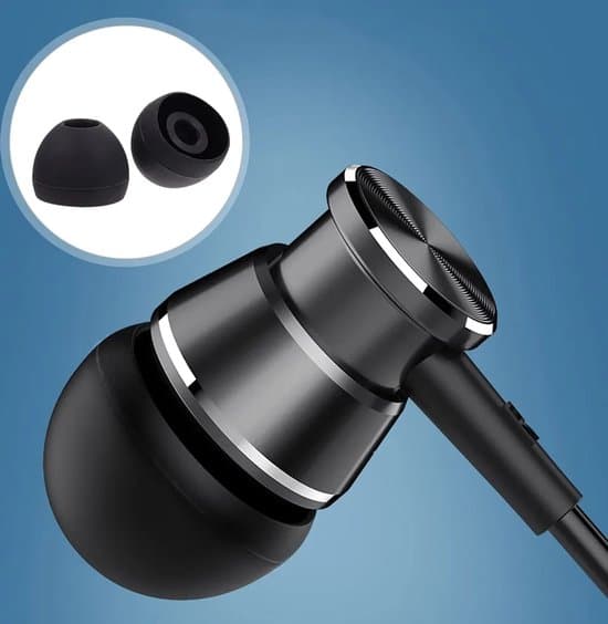Silikone ørepropper, passer til 4,5-6 mm in-ear hovedtelefoner, 3 størrelser, 36 par, sort.