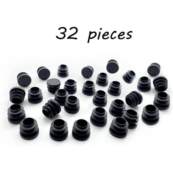16 mm runde stolebensovertræk af plast (32 stk.)