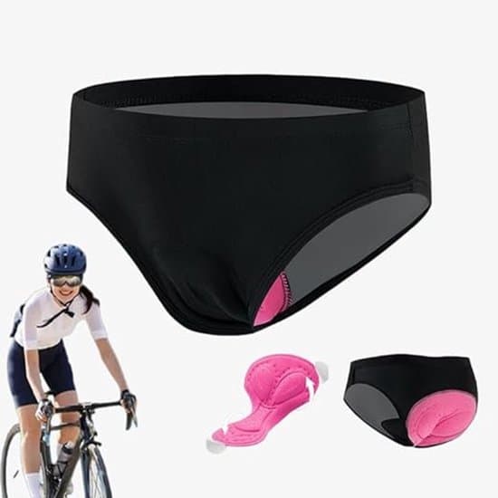 Cykelshorts til kvinder - 3D-polstring - Sort