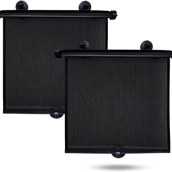 Infällbart solskydd för bil - Svart - 40 x 45 cm (4-pack)