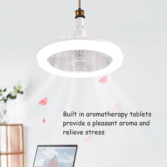 Loftventilator, dæmpbar loftventilator med integreret belysning, kraftig LED-loftventilator til børneværelser, loftventilator til køling.