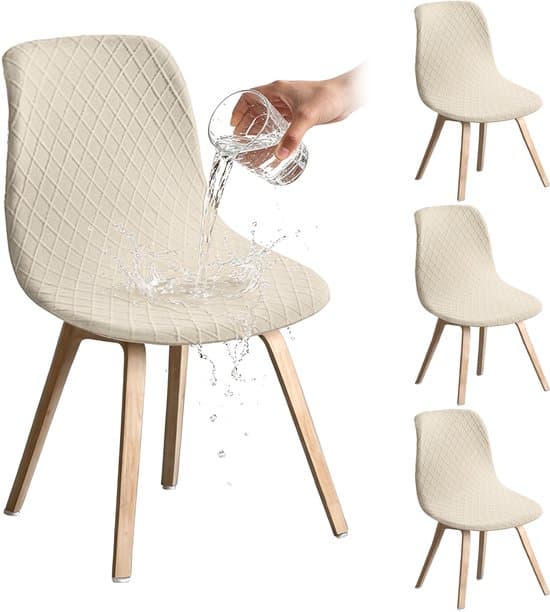 Universella stretchstolsöverdrag - 4-pack - Mörkblå