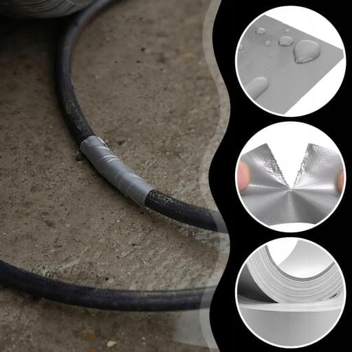 Förstärkt Vattentät Tejp 48mm 50m Grå Silver
