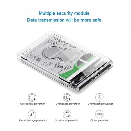2,5-tommer harddisk kabinet, SATA SSD, USB 3.0 harddisk kabinet