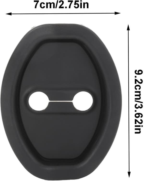 Bildörrlås silikonskydd - 4-pack dämpande skydd - svart