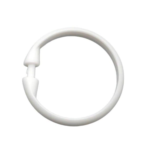 Duschdraperiringar, stora, vita, 12-pack - 12-pack, plast, 6 x 6 cm, vit