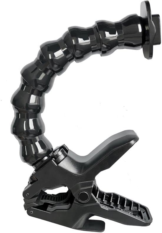 Flexibelt klämfäste, superklämma skrivbordsstångsfäste för actionkameror