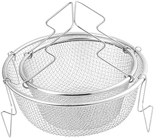 2-pack frityrkorg i rostfritt stål - 18/22CM