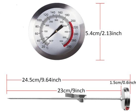 Køkkentermometer, Stegetermometer, Direkte Display, Madtermometer, Ovnetermometer, Professionelt Termometer, High Definition Display, Grillning