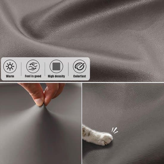 2-pack grå elastiska PU-läder tvättbara anti-rep soffarmstödsskydd