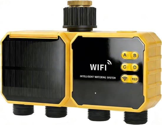 Smart Vanding - Vandventilcontroller - Automatisk Havearbejde - Solenergi APP-kontrol - 4 Zoner - Sort