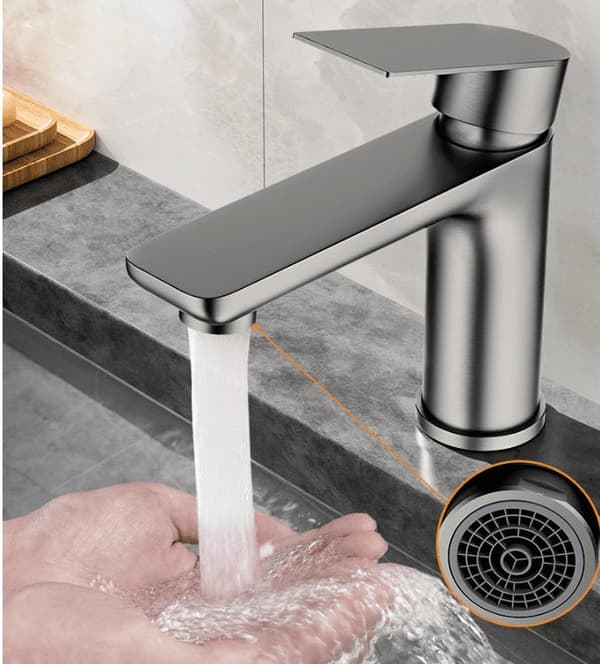 Badeværelsesvaskarmatur, etgrebsblander (forkromet)