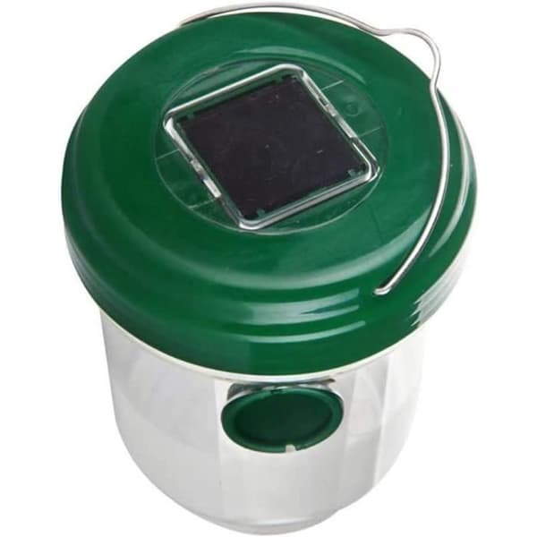 2-delad LED-fruktflugfälla, flugfälla, geting- och myggsolcells-LED-flugfälla, utomhusgetingfälla, bi- och getingfälla