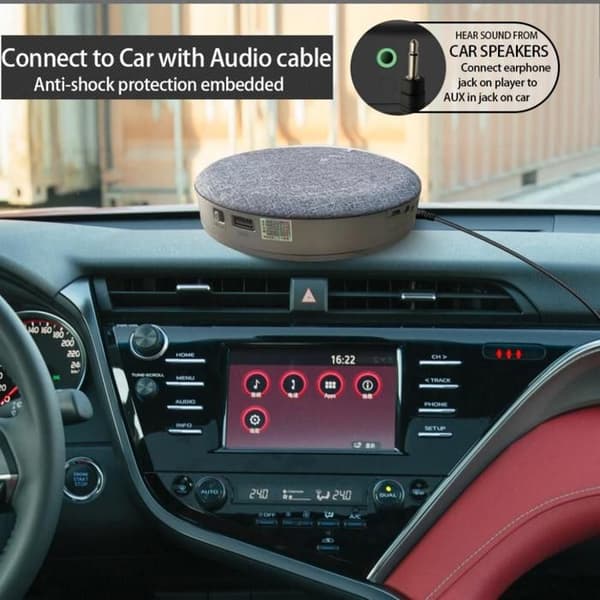 CD-afspiller, Bluetooth, USB/AUX-interface, egnet til forskellige scenarier, grå