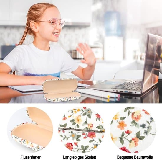 Retro Blomster Brilleetuier - 2-pak - Hårdt etui - Til briller