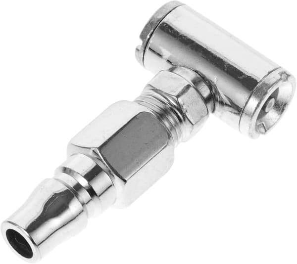 3-delat set - Bildäcksventilpump - Silver