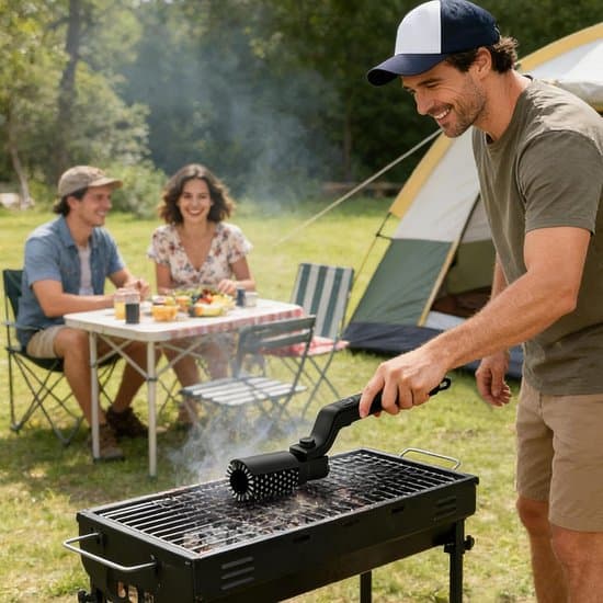 Roterende grillbørste - 30 cm