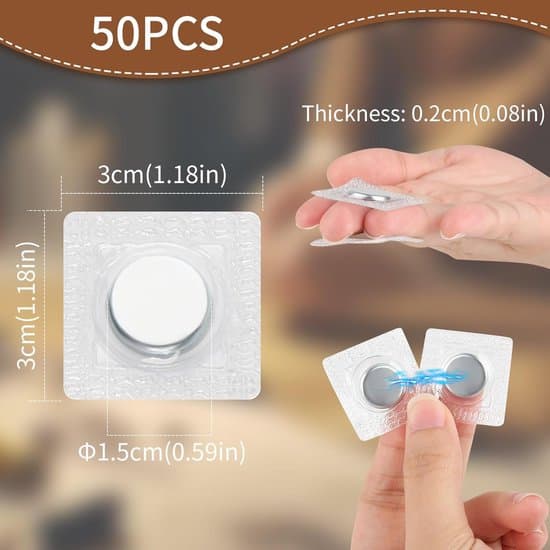 25 par 1,5 cm dolda PVC-sydda magnetknappar för handväskor