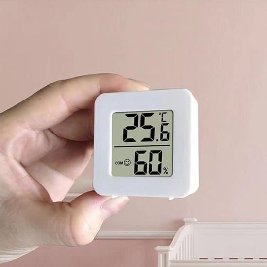 6-delad mini LCD digital termometer och hygrometer set, inomhustermometer, elektronisk termometer