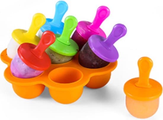 Isform - Orange - Pop-up isterninger - Silikone - Farvet - Isterningbakke - Isterninger - Ispinde