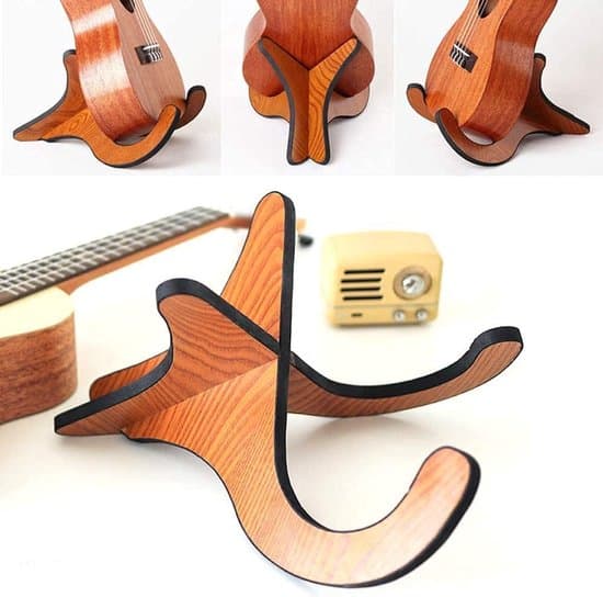 Universal træ-ukulele-stativ til mandoliner, banjoer og violiner - foldbart og bærbart med X-formet design